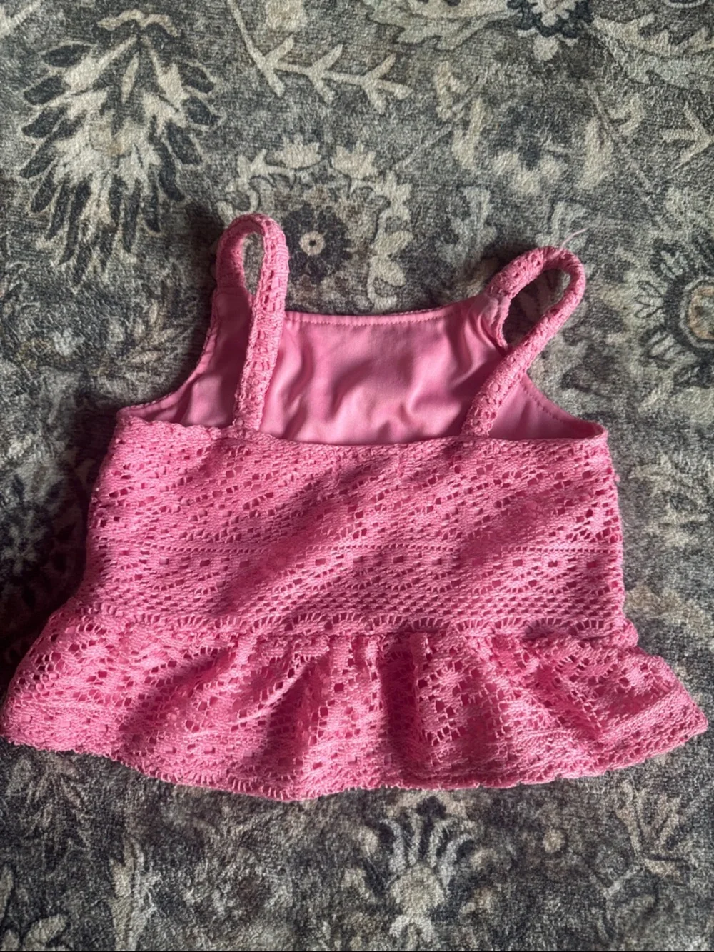 btween Toddler Pink Lace-Trim Set - Picture 2 of 7